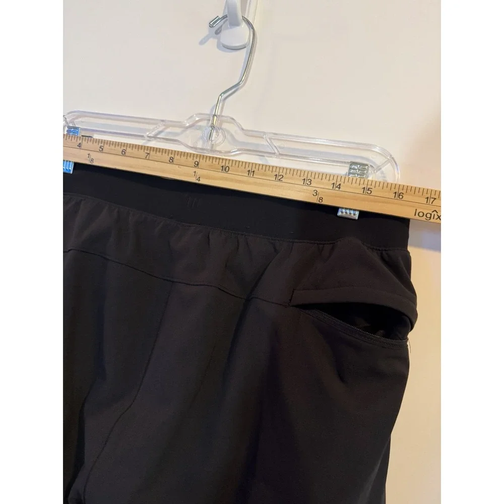 Lululemon Mens M Black Jogger Pants Drawstring Zip Pocket Tapered Athletic Sport